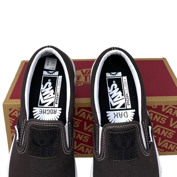 VANS BMX Slip On Shoe x Dakota Roche Women Size Casual Canvas Brown VN0005V1NWH - Picture 8 of 12